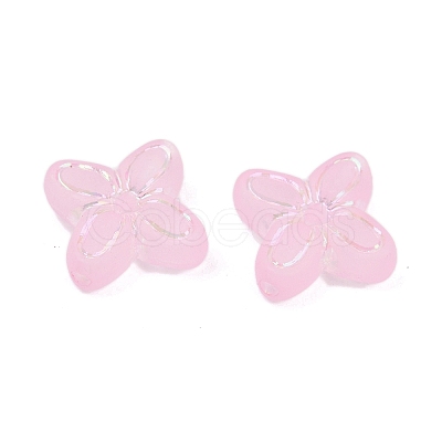Frosted Transparent Acrylic Beads X1-OACR-P029-09B-01-1