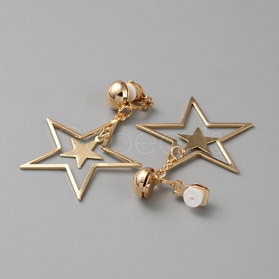 Brass Clip-on Earrings EJEW-WH0019-29G-1