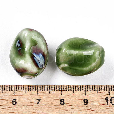 Handmade Porcelain Beads PORC-N008-06F-1