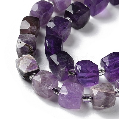 Natural Amethyst Beads Strands G-B065-A02-1