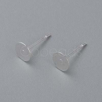 304 Stainless Steel Stud Earring Findings STAS-H436-24S-6mm-1