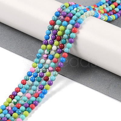 Synthetic Turquoise Beads Strands G-U004-02S-1