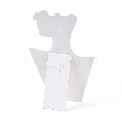 Cardboard Covered with Linen Cloth Necklace & Earring Display Stands LS-ODIS-Q041-07A-1