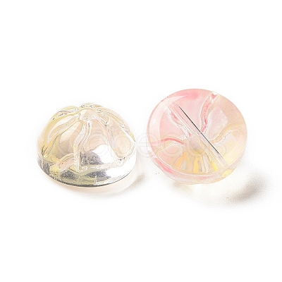 Transparent Spray Painted Glass Beads GLAA-I050-09K-1