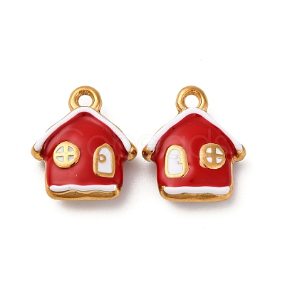 304 Stainless Steel Enamel Pendants LS-STAS-Q363-06G-1