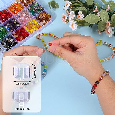 2 Bags Imitation Artificial Crystal Glass Beads GLAA-SZ0001-95C-01-1