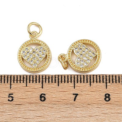 Brass Micro Pave Cubic Zirconia Pendants ZIRC-I367-05G-05-1