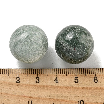 Natural Jade Round Ball Figurines Statues for Home Office Desktop Decoration G-P532-02A-18-1