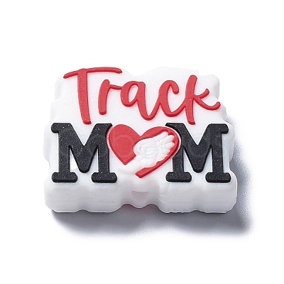 Mother's Day Silicone Beads SIL-Q001-02A-1