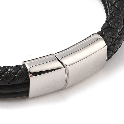 Braided Microfiber Leather Multi-strand Bracelets LS-BJEW-B096-07D-1
