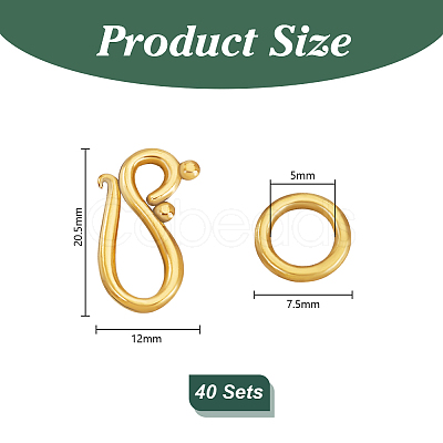 40 Sets Tibetan Style Hook and Eye Clasps FIND-PH0025-31-1