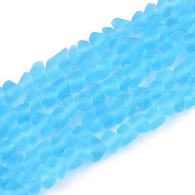 Frosted Transparent Glass Beads X1-GLAA-N016-4mm-06-1