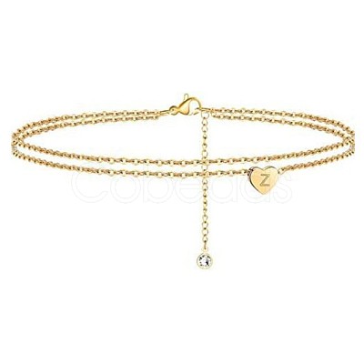 Heart Brass with Crystal Rhinestone Anklets FS-WGC43DA-17-1