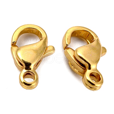 304 Stainless Steel Lobster Claw Clasps X-STAS-AB12-G-1