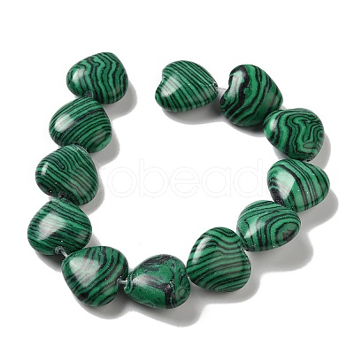 Synthetic Malachite Beads Strands G-K335-01B-1