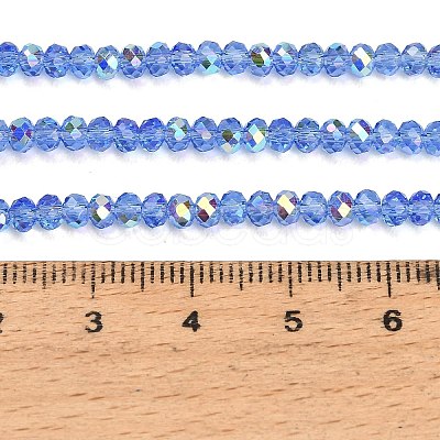 Electroplate Glass Beads Strands GL-CBAA615-03H-1