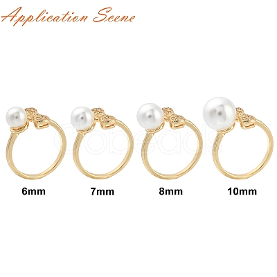 Bowknot Brass Micro Pave Cubic Zirconia Cuff Ring Setting KK-A244-01B-G-1