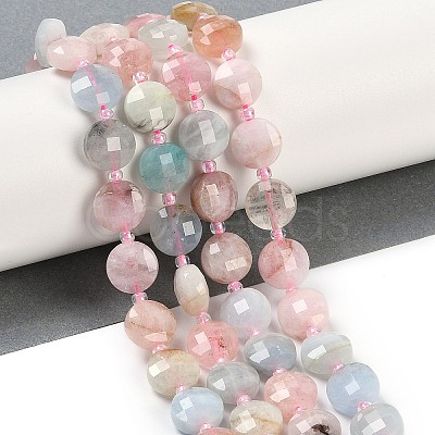 Natural Morganite Beads Strands G-B094-A22-01-1