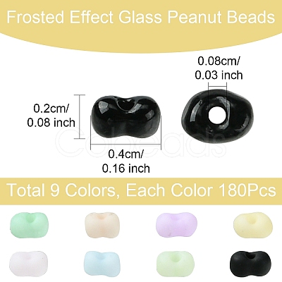 90g 9 Colors Glass Frosted Seed Beads SEED-YW0002-53A-1