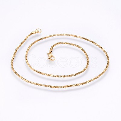 304 Stainless Steel Popcorn Chain Necklaces MAK-L015-23A-1