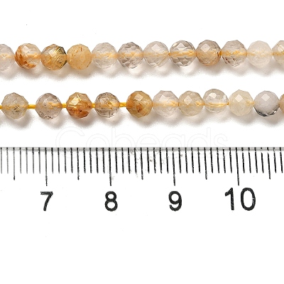 Natural Rutilated Quartz Beads Strands G-F619-10A-1