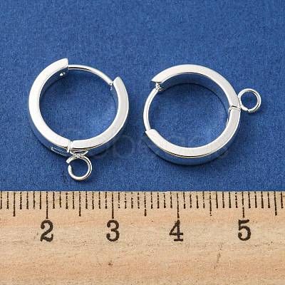 201 Stainless Steel Huggie Hoop Earrings Findings STAS-A167-01T-S-1