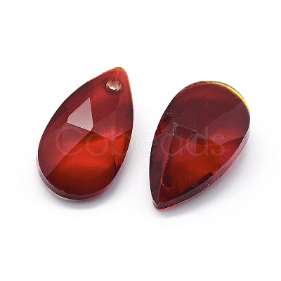 Faceted Glass Pendants X-GLAA-F069-S-A03-1
