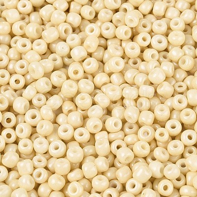 8/0 Baking Paint Glass Round Seed Beads SEED-S036-01B-19-1