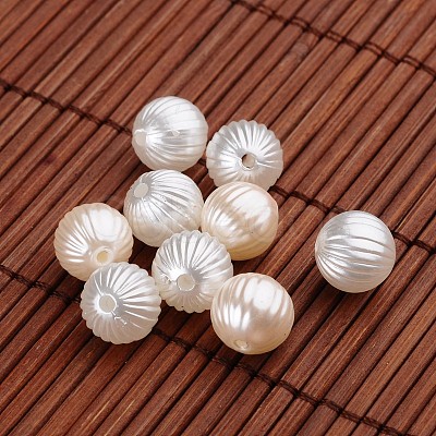 Round Acrylic Imitation Pearl Beads X-OACR-O002-2586-1