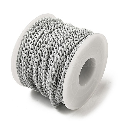 Spray Painted 304 Stainless Steel Curb Chains STAS-B067-05A-09-1