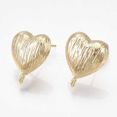 Brass Stud Earring Findings KK-T038-496G-1