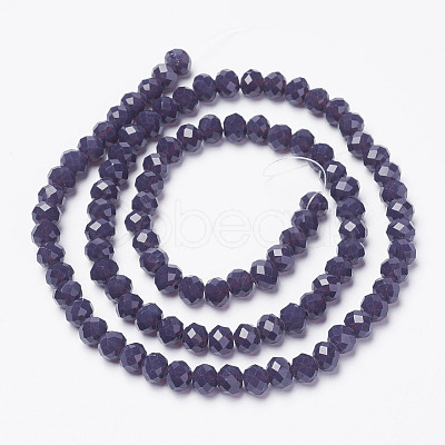 Opaque Solid Color Glass Beads Strands X-EGLA-A034-P4mm-D13-1