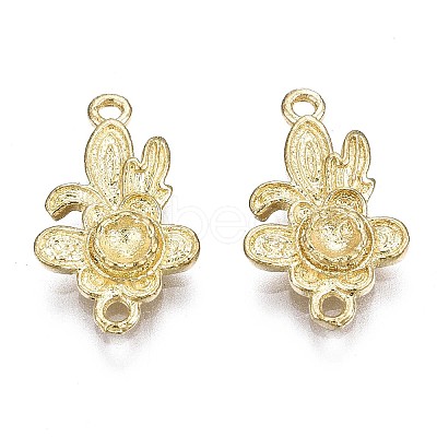 Brass Link Cabochon Settings KK-S349-297-NF-1