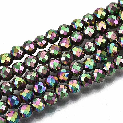 Electroplate Non-magnetic Synthetic Hematite Beads Strands G-T114-60B-06-1