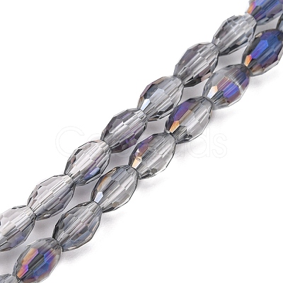 Electroplate Glass Beads Strands EGLA-J013-4x6mm-H04-1