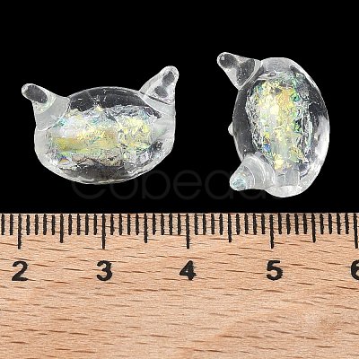 Handmade Foil Lampwork Beads FOIL-Z002-01B-1