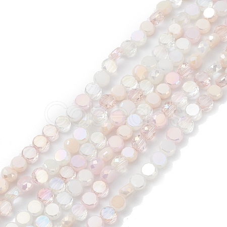 Gradient Color Electroplate Glass Bead Strands X1-GLAA-E042-03E-1