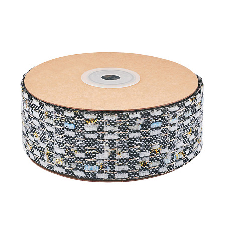 10 Yards Polyester Ribbon with Metallic Trimming OCOR-TAC0034-01-1