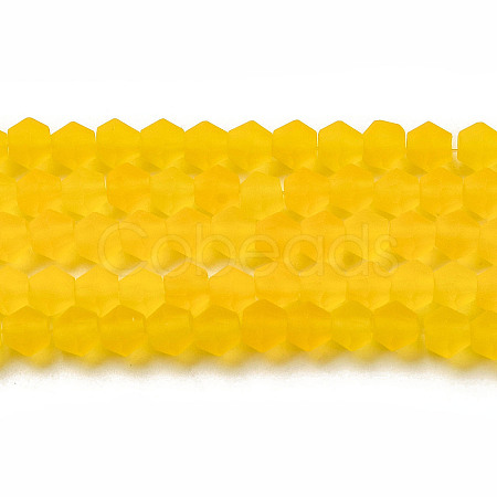 Imitate Austrian Crystal Frosted Glass Beads Strands EGLA-A039-T4mm-MD22-1