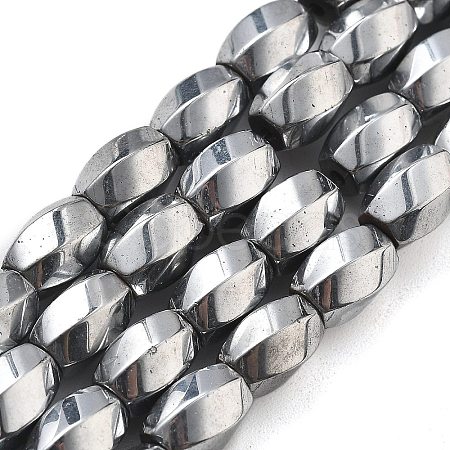 Electroplated Synthetic Magnetic Hematite Beads Strands G-P545-G01-02G-1