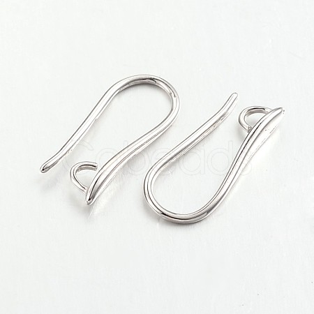 Brass Earring Hooks for Earring Designs KK-M142-02P-NR-1