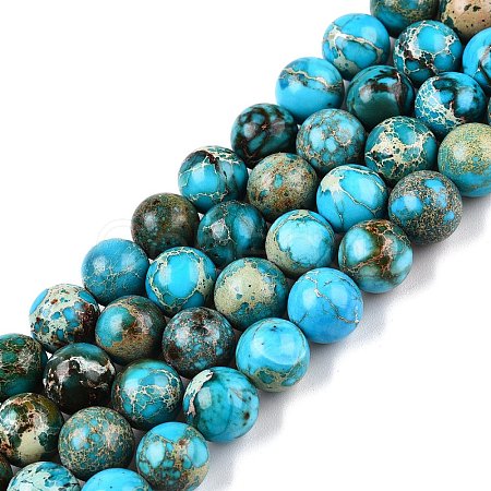 Natural Imperial Jasper Beads Strands G-N342-63C-1