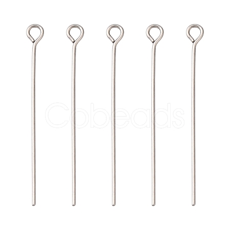 Tarnish Resistant 304 Stainless Steel Eye Pin X-STAS-R045-35mm-1