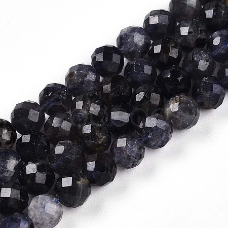 Natural Cordierite/Iolite/Dichroite Beads Strands G-S345-6mm-27-1