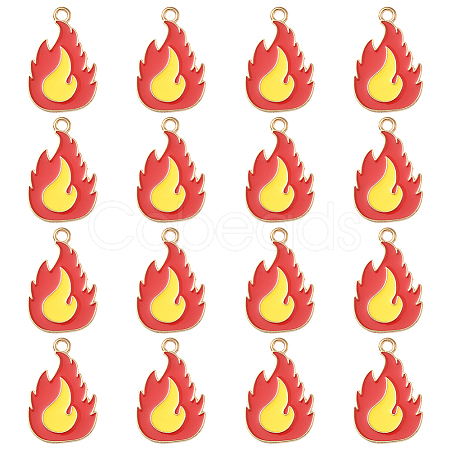 24Pcs Firefighting Theme Alloy Enamel Pendants ENAM-SC0007-23-1