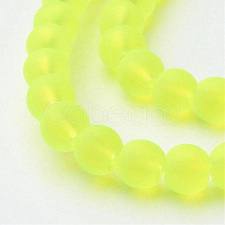 Baking Paint Transparent Glass Bead Strands X-GLAA-S031-4mm-30-1