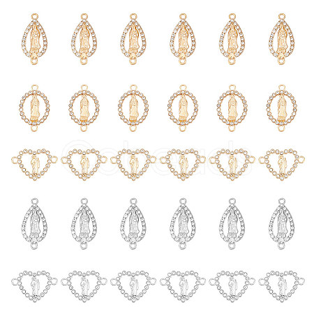 50pcs 5 styles Religion Alloy Connector Charms FIND-UN0002-29-1