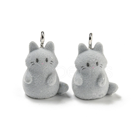 Flocky Acrylic Pendants FIND-A044-01D-1
