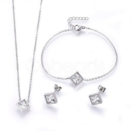304 Stainless Steel Jewelry Sets X-SJEW-H137-25P-1