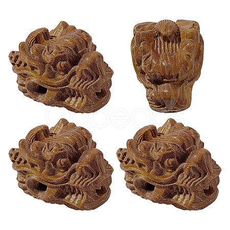 4Pcs Wood Beads WOOD-PH0003-90F-1